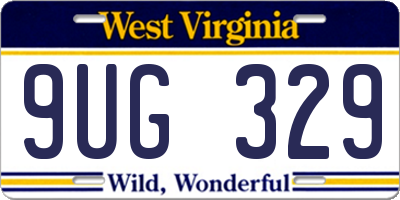 WV license plate 9UG329