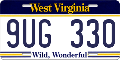 WV license plate 9UG330
