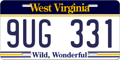 WV license plate 9UG331