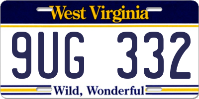 WV license plate 9UG332