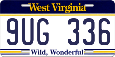 WV license plate 9UG336