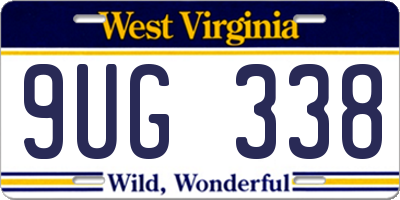 WV license plate 9UG338