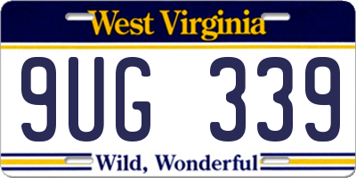 WV license plate 9UG339