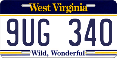 WV license plate 9UG340