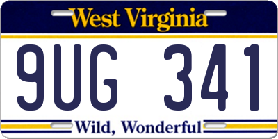 WV license plate 9UG341