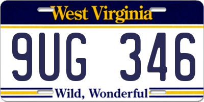 WV license plate 9UG346