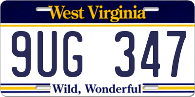 WV license plate 9UG347