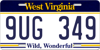 WV license plate 9UG349