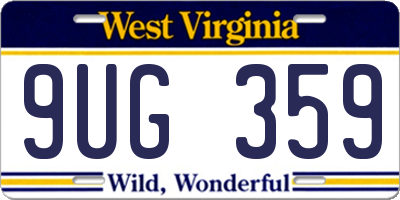 WV license plate 9UG359