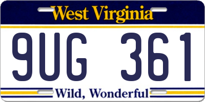 WV license plate 9UG361
