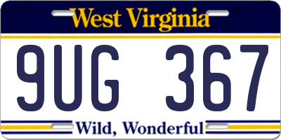 WV license plate 9UG367