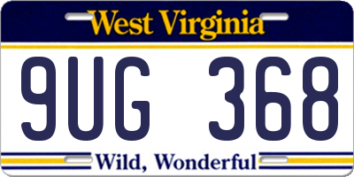 WV license plate 9UG368