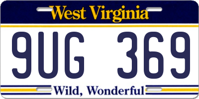 WV license plate 9UG369