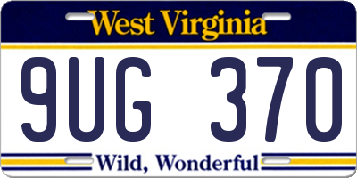WV license plate 9UG370