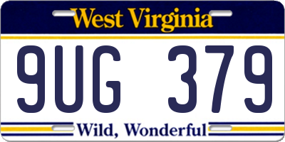 WV license plate 9UG379