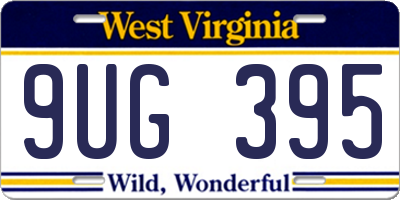WV license plate 9UG395