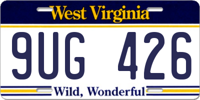 WV license plate 9UG426