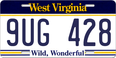 WV license plate 9UG428