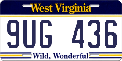 WV license plate 9UG436