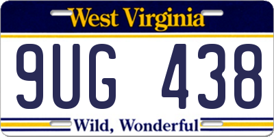 WV license plate 9UG438