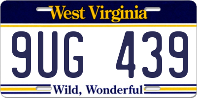 WV license plate 9UG439