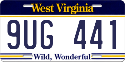WV license plate 9UG441