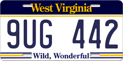 WV license plate 9UG442