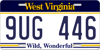 WV license plate 9UG446