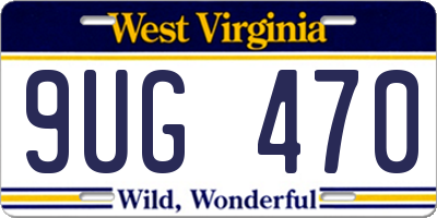 WV license plate 9UG470