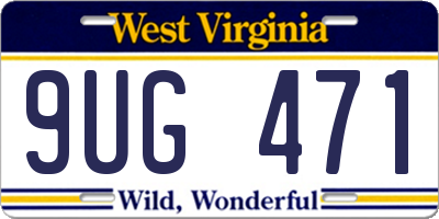 WV license plate 9UG471