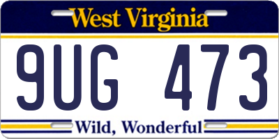 WV license plate 9UG473