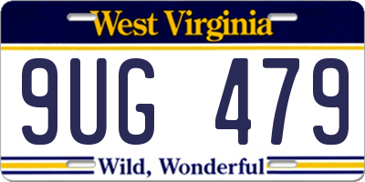 WV license plate 9UG479