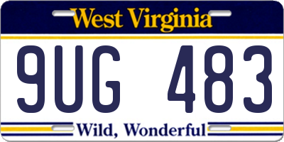 WV license plate 9UG483
