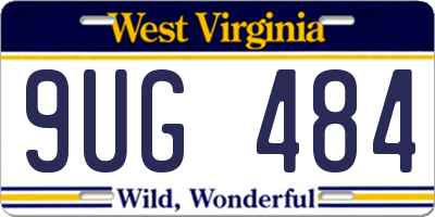 WV license plate 9UG484