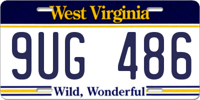 WV license plate 9UG486