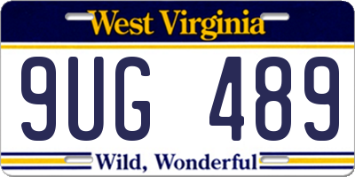 WV license plate 9UG489