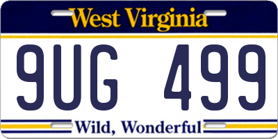 WV license plate 9UG499