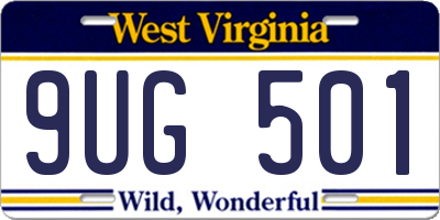 WV license plate 9UG501
