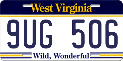 WV license plate 9UG506