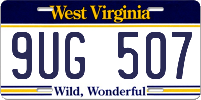 WV license plate 9UG507