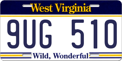 WV license plate 9UG510