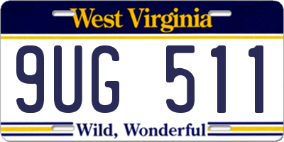 WV license plate 9UG511