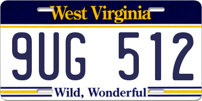 WV license plate 9UG512