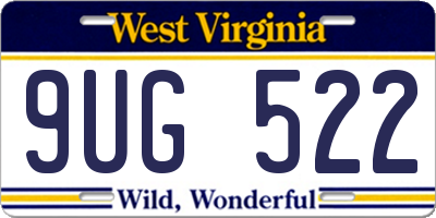 WV license plate 9UG522