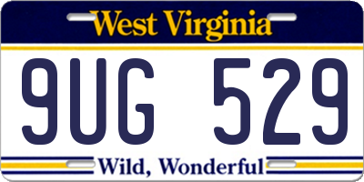 WV license plate 9UG529