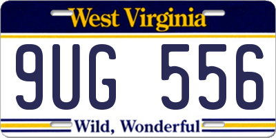 WV license plate 9UG556