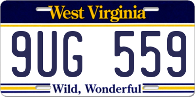 WV license plate 9UG559