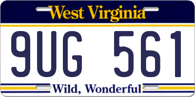 WV license plate 9UG561