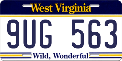 WV license plate 9UG563
