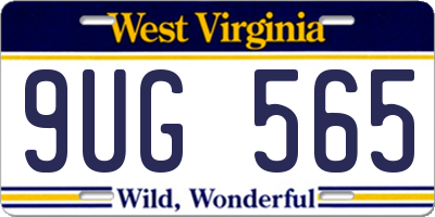 WV license plate 9UG565